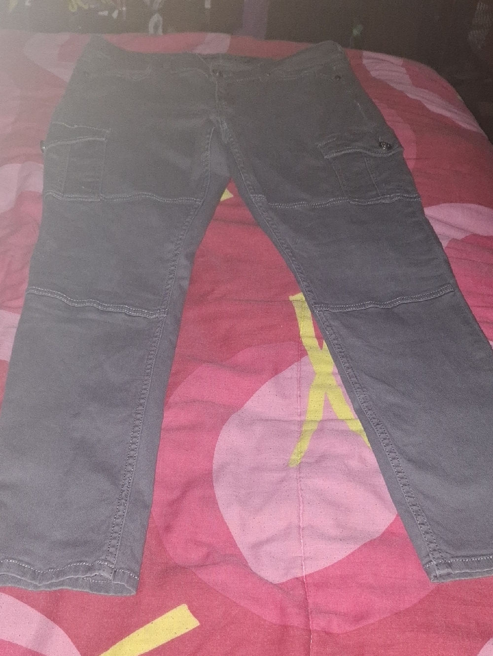 Seven7 Gray Cargo Skinny Pants